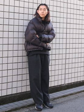 「アイテム（トップス）」を使った、れいたさん（メンズ・167cm）の冬コーディネート