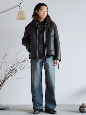 「アイテム（ネックレス）」を使った、れいたさん（メンズ・167cm）の秋コーディネート