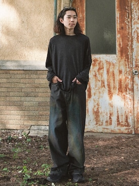 「アイテム（Tシャツ/カットソー）」を使った、れいたさん（メンズ・167cm）の秋コーディネート