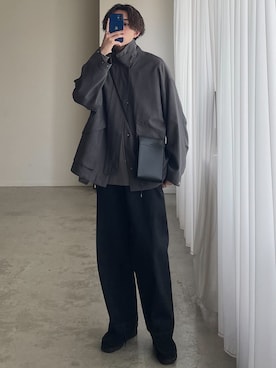 「いまどきジャケット写真」｜「アイテム（ブルゾン）」を使った、れいたさん（メンズ・167cm）の春コーディネート
