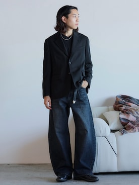 「アイテム（スーツセット）」を使った、れいたさん（メンズ・167cm）の冬コーディネート