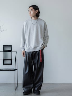 「アイテム（スウェット）」を使った、れいたさん（メンズ・167cm・20代）の秋コーディネート