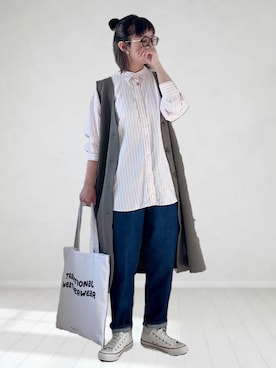 「LEPSIM（レプシィム）のアイテム（その他アウター）」を使った、UMiSatoさん（レディース・163cm）の春コーディネート