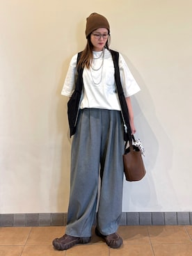 「Riberry（リベリー）のアイテム」を使った、UMiSatoさん（レディース・163cm）の春コーディネート