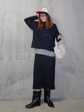 「アイテム（スウェット）」を使った、UMiSatoさん（レディース・163cm）の秋コーディネート
