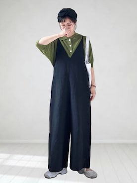 「FORK&SPOON（フォークアンドスプーン）のアイテム（オールインワン・サロペット）」を使った、UMiSatoさん（レディース・163cm）の春コーディネート