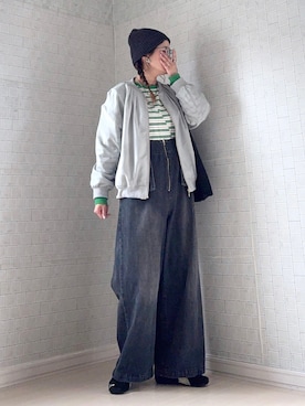 「ikka（イッカ）のアイテム」を使った、UMiSatoさん（レディース・163cm）の春コーディネート