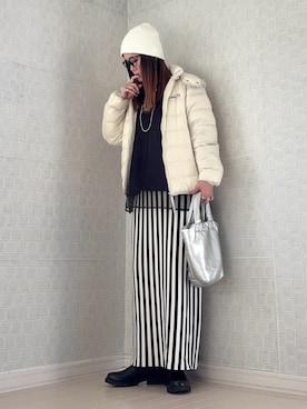 「アイテム（帽子）」を使った、UMiSatoさん（レディース・163cm）の秋コーディネート