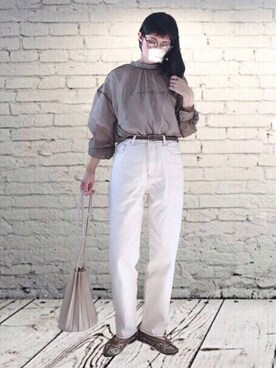 「AmbreNeige」｜「アイテム（その他シューズ）」を使った、UMiSatoさん（レディース・163cm）の夏コーディネート