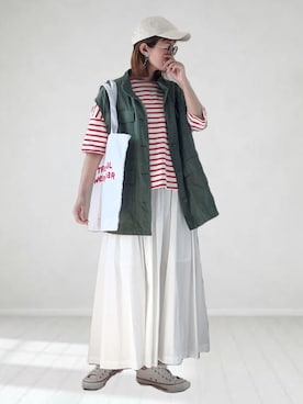 「Le temps riche（ルタンリッシュ）のアイテム」を使った、UMiSatoさん（レディース・163cm）の春コーディネート