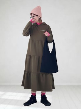 「yuue' ( wear )（ユーイ）のアイテム」を使った、UMiSatoさん（レディース・163cm）の春コーディネート