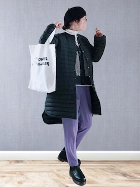 「Traditional Weatherwear」｜「アイテム（ダウンジャケット/コート）」を使った、UMiSatoさん（レディース・163cm）の冬コーディネート