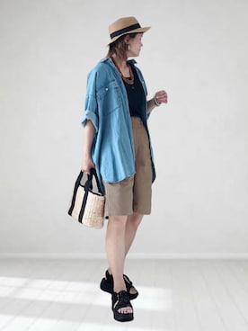 UMiSatoさん（レディース・163cm）の夏コーディネート