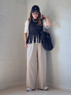 「ikka（イッカ）のアイテム」を使った、UMiSatoさん（レディース・163cm）の夏コーディネート