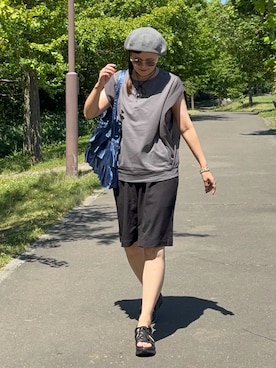 「ikka（イッカ）のアイテム」を使った、UMiSatoさん（レディース・163cm）の夏コーディネート