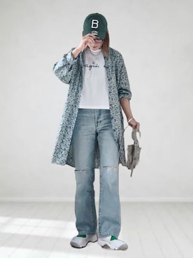 「To b. by agnes b.（トゥービーバイアニエスベー）のアイテム（シャツワンピース）」を使った、UMiSatoさん（レディース・163cm）の春コーディネート