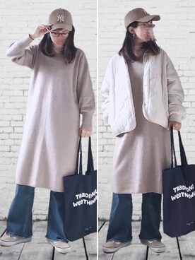 「URBAN RESEARCH ROSSO」｜「アイテム（ブルゾン）」を使った、UMiSatoさん（レディース・163cm）の秋コーディネート