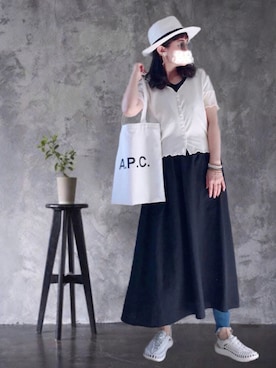 「AmbreNeige」｜「アイテム（サンダル）」を使った、UMiSatoさん（レディース・163cm）の夏コーディネート