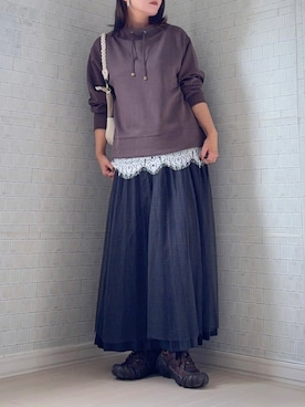 「ikka（イッカ）のアイテム」を使った、UMiSatoさん（レディース・163cm）の秋コーディネート