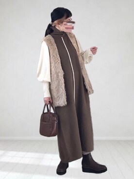 UMiSatoさん（レディース・163cm）の冬コーディネート