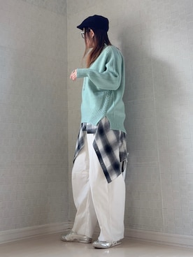 「アイテム（シャツ/ブラウス）」を使った、UMiSatoさん（レディース・163cm）の冬コーディネート