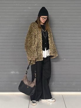 「ikka（イッカ）のアイテム」を使った、UMiSatoさん（レディース・163cm）の冬コーディネート