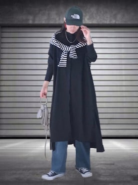 「キャップ女子」｜UMiSatoさん（レディース・163cm）の秋コーディネート