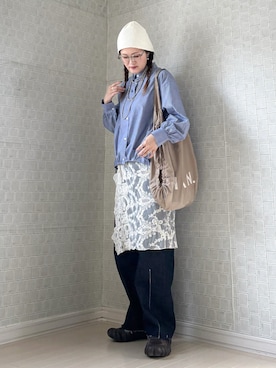 「Onitsuka Tiger（オニツカタイガー）のアイテム」を使った、UMiSatoさん（レディース・163cm）の春コーディネート