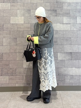 「アイテム（財布/小物）」を使った、UMiSatoさん（レディース・163cm）の秋コーディネート