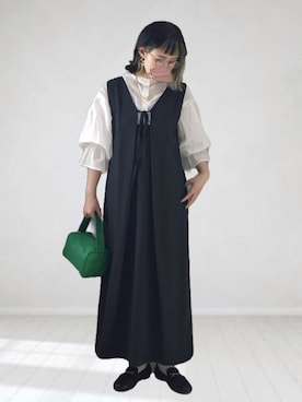 「Bab（バブ）のアイテム（ワンピース/ドレス）」を使った、UMiSatoさん（レディース・163cm）の春コーディネート