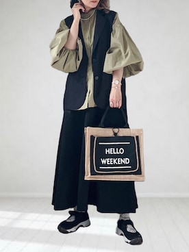 「FOSSIL（フォッシル）のアイテム（アクセサリー）」を使った、UMiSatoさん（レディース・163cm）の夏コーディネート