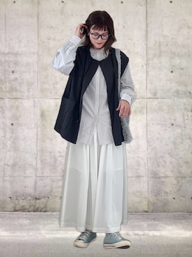 「LEPSIM（レプシィム）のアイテム（その他アウター）」を使った、UMiSatoさん（レディース・163cm）の冬コーディネート
