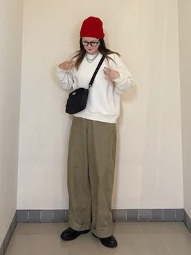 「ikka（イッカ）のアイテム」を使った、UMiSatoさん（レディース・163cm）の冬コーディネート