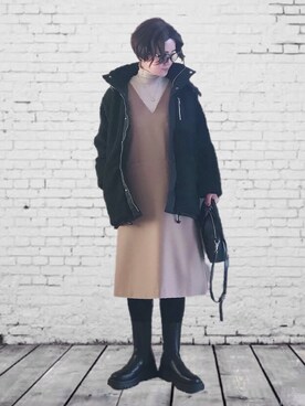 「アイテム（ウィッグ）」を使った、UMiSatoさん（レディース・163cm）の秋コーディネート