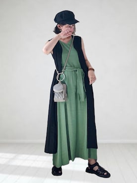 「yu-ka（ユーカ）のYU-KA : トリプルラインリング（リング）」を使った、UMiSatoさん（レディース・163cm）の夏コーディネート