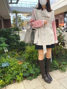 「archives（アルシーヴ）のアイテム（ブーツ）」を使った、Macoさん（レディース・162cm）の秋コーディネート