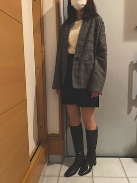 「archives（アルシーヴ）のアイテム（ブーツ）」を使った、Macoさん（レディース・162cm）の秋コーディネート