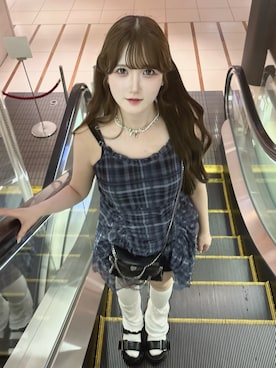 「アイテム（チュニック）」を使った、mayu さん（レディース・155cm）の秋コーディネート