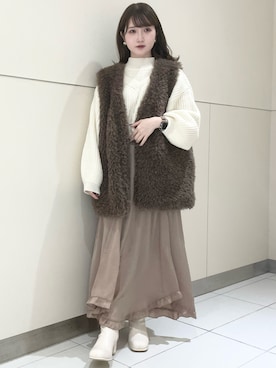 「Heather（ヘザー）のアイテム（ジャケット/アウター）」を使った、mayu さん（骨格ウェーブ・レディース・155cm）の秋コーディネート