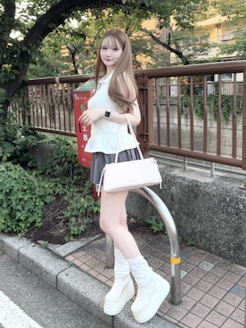 「YOSUKE（ヨースケ）のアイテム」を使った、mayu さん（レディース・155cm）の夏コーディネート