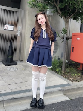 「F i.n.t（フィント）のアイテム（トップス）」を使った、mayu さん（レディース・155cm）の夏コーディネート