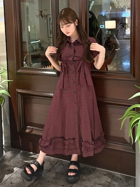 「秋服」｜「アイテム（サンダル）」を使った、mayu さん（レディース・155cm）の秋コーディネート