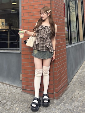 「アイテム（その他トップス）」を使った、mayu さん（レディース・155cm）の秋コーディネート