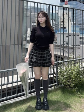 「PRADA（プラダ）のアイテム」を使った、mayu さん（レディース・155cm）の夏コーディネート