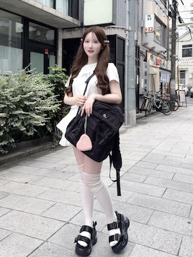 「F i.n.t（フィント）のアイテム」を使った、mayu さん（レディース・155cm）の夏コーディネート