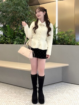 「CHARLES & KEITH（チャールズ & キース）のアイテム」を使った、mayu さん（レディース・155cm）の冬コーディネート