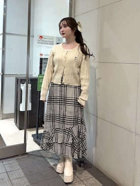 「F i.n.t（フィント）のアイテム」を使った、mayu さん（レディース・155cm）の春コーディネート