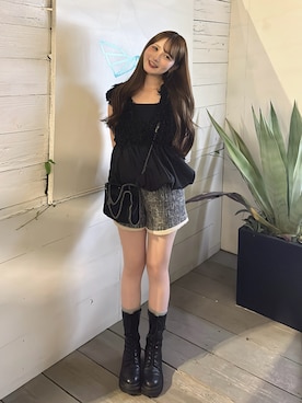 「mily bilet（ミウィビレット）のアイテム」を使った、mayu さん（レディース・155cm）の秋コーディネート