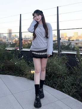 「PRADA（プラダ）のアイテム」を使った、mayu さん（レディース・155cm）の秋コーディネート