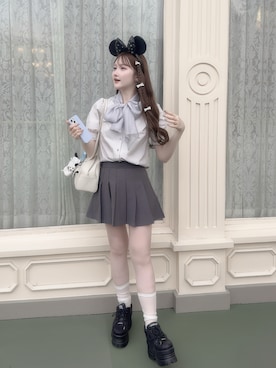 「YOSUKE（ヨースケ）のアイテム（シューズ）」を使った、mayu さん（レディース・155cm）の春コーディネート